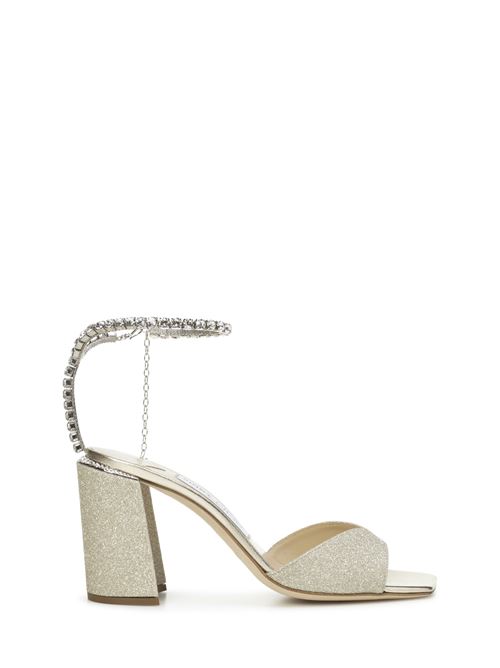 Sandali Saeda BlockHeel 85 JIMMY CHOO | SAEDA SANDALBH 85 GJPLATINUM ICE/CRYSTAL